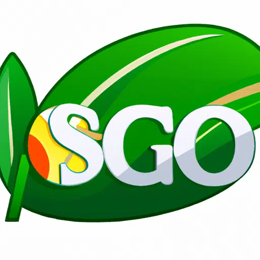 איור של עלה ירוק עם הלוגו של גוגל, המסמל קידום אתרים אורגני